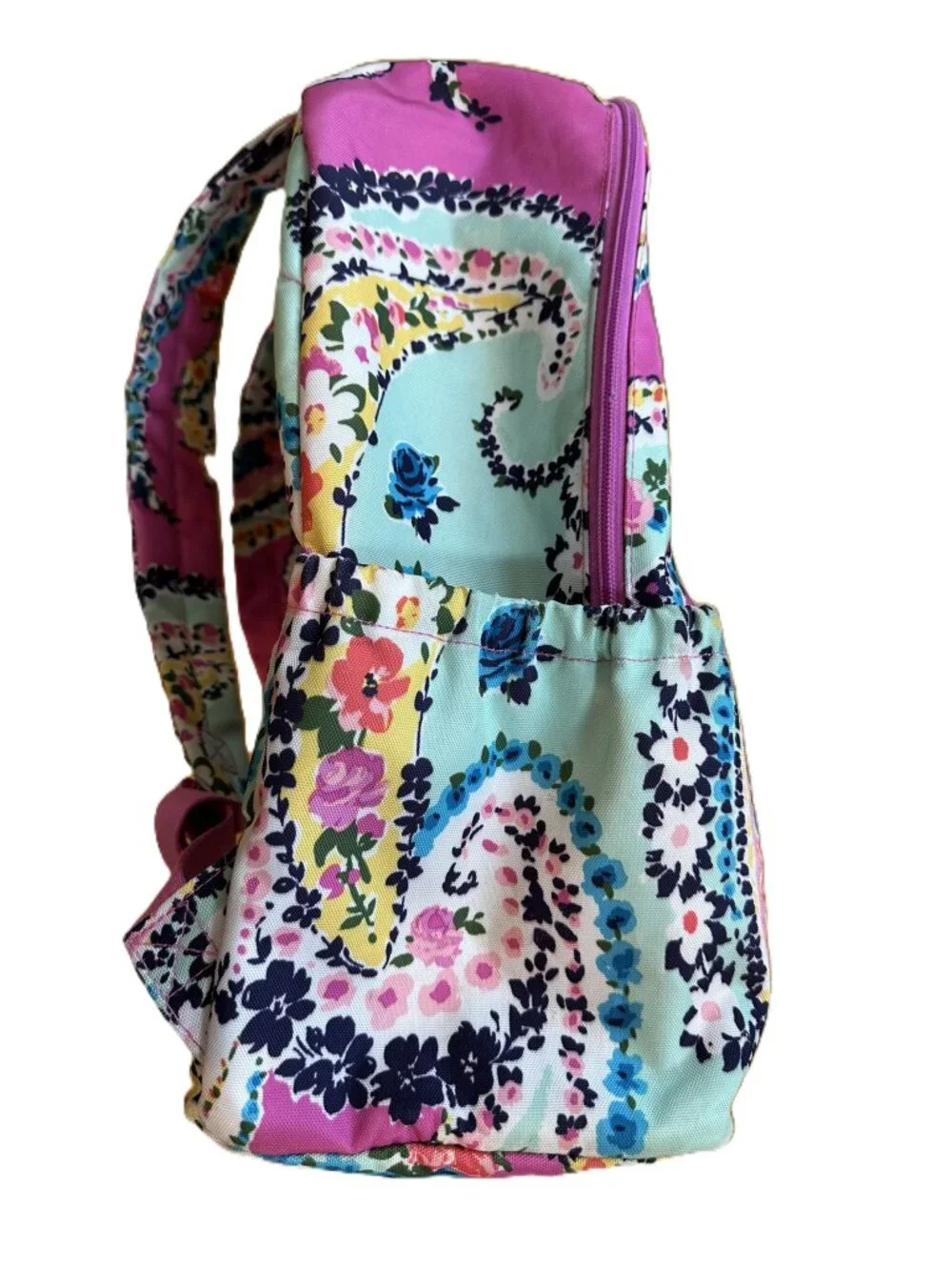 Vera Bradley Wildflower Paisley Backpack Multi Pockets and Laptop Section